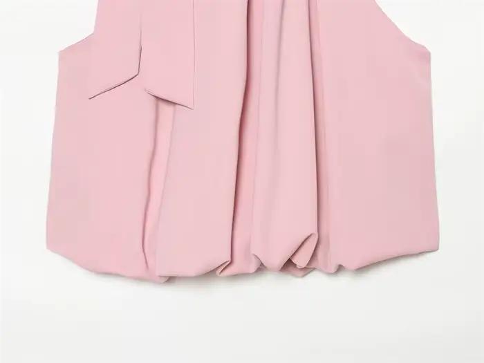 Haut licou à nœud en polyester pour femmes style high street occassions spéciales et vacances