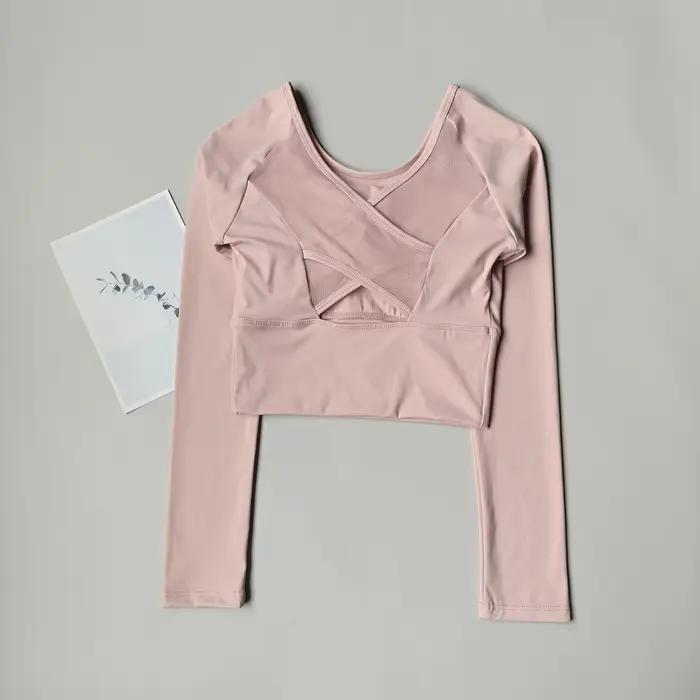 Haut de sport intégré avec soutien-gorge pour femme