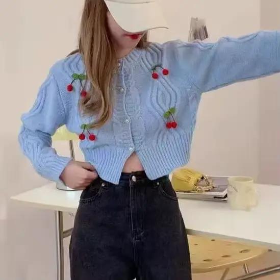 Nouveau Cardigan Court Pour Femmes En Polyester Coupe Ample Et Style Décontracté Idéal Pour Les Occasions Spéciales Automne Hiver