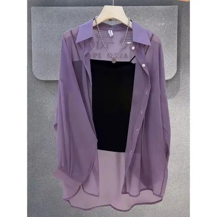 Chemise transparente pour femmes