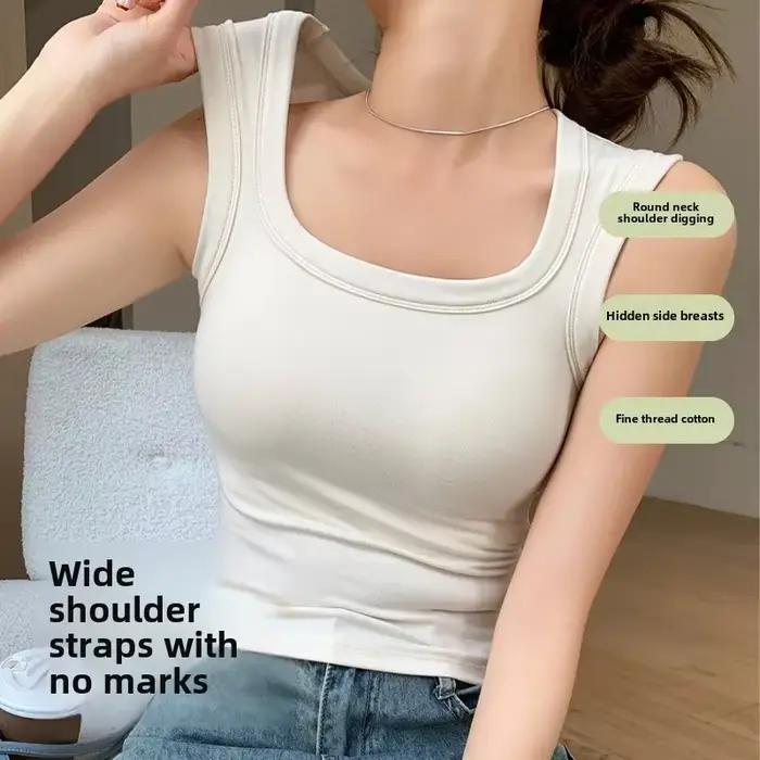 Débardeur de soutien-gorge intégré sans couture pour femmes, décoration de ligne lumineuse, élasthanne et viscose, débardeurs sportifs pour toutes les saisons et occasions sociales
