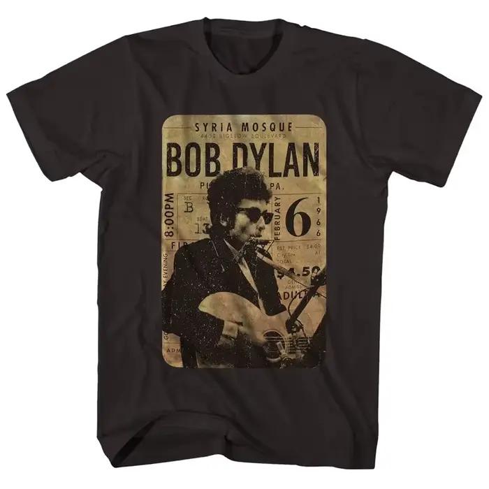 T-shirt Bob Dylan en coton ample et décontracté pour homme et femme, style vintage, idéal pour toutes les saisons, occase et sortie décontractée