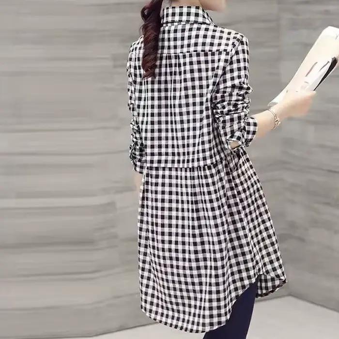 Chemise à carreaux pour femmes