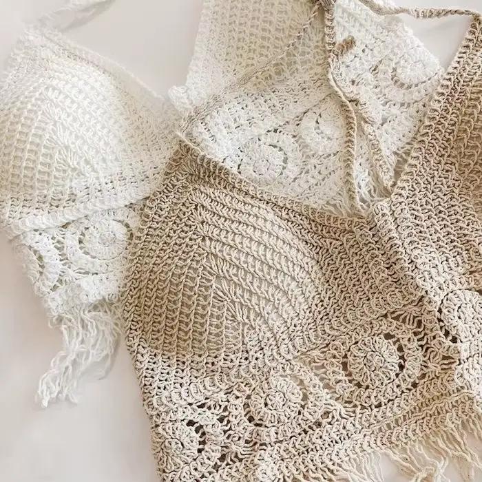 Débardeur sexy en crochet pour femme