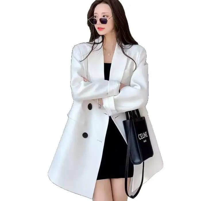 Blazer kaki ample polyester pour femmes bureau dames automne hiver bywindto occassions spéciales