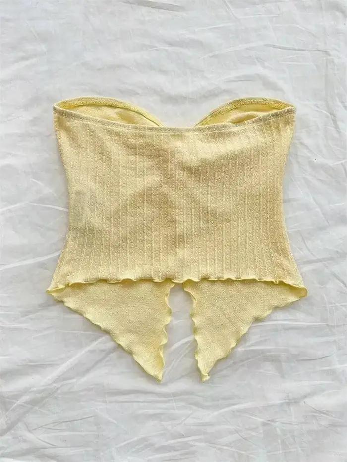 Haut tubulaire court à nœud torsadé pour femmes