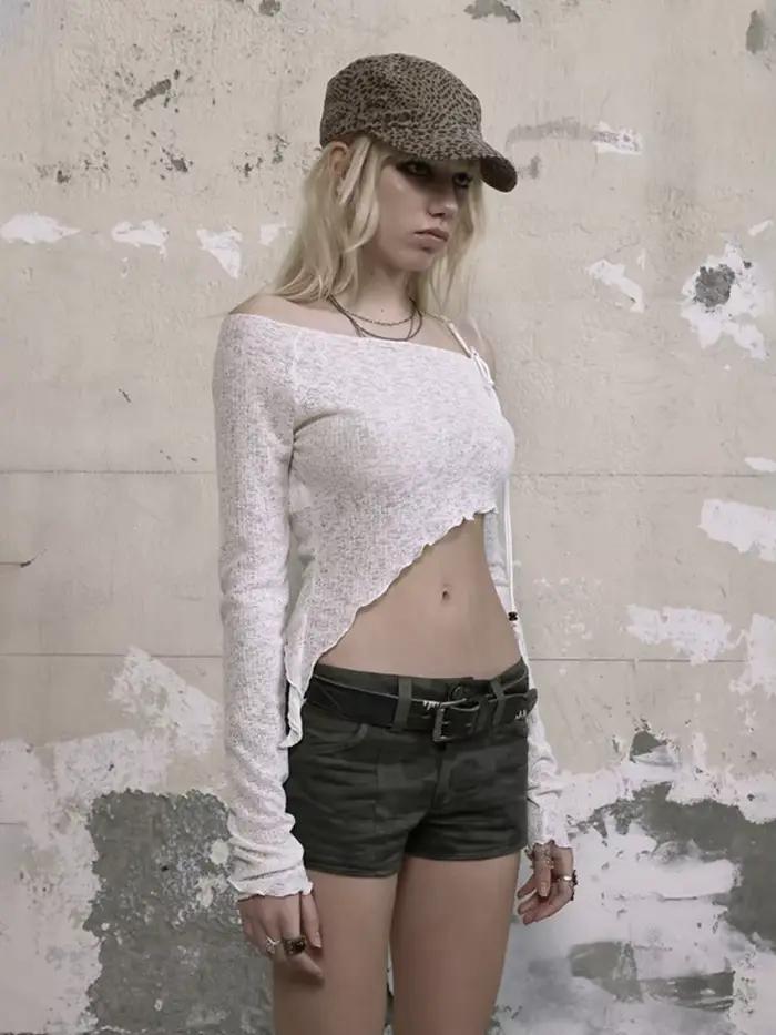T-shirt asymétrique pour femmes
