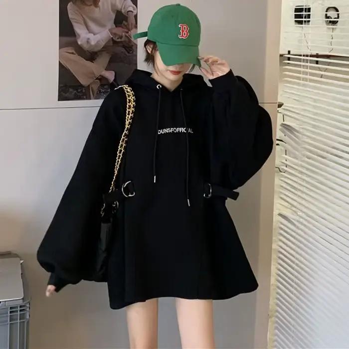 Sweat-shirt à capuche en molleton pour femme