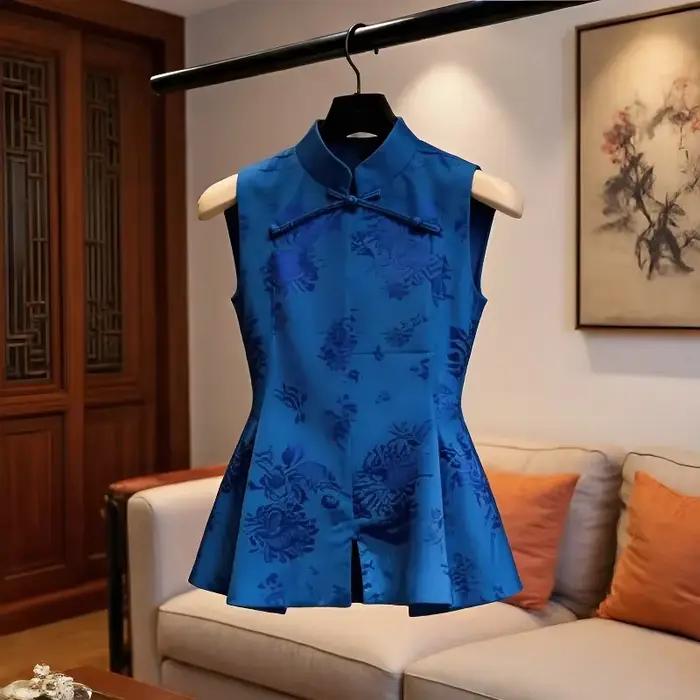 Chemisier élégant de style chinois pour femmes