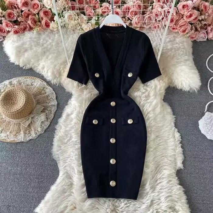 Robe fourreau en tricot pour femmes