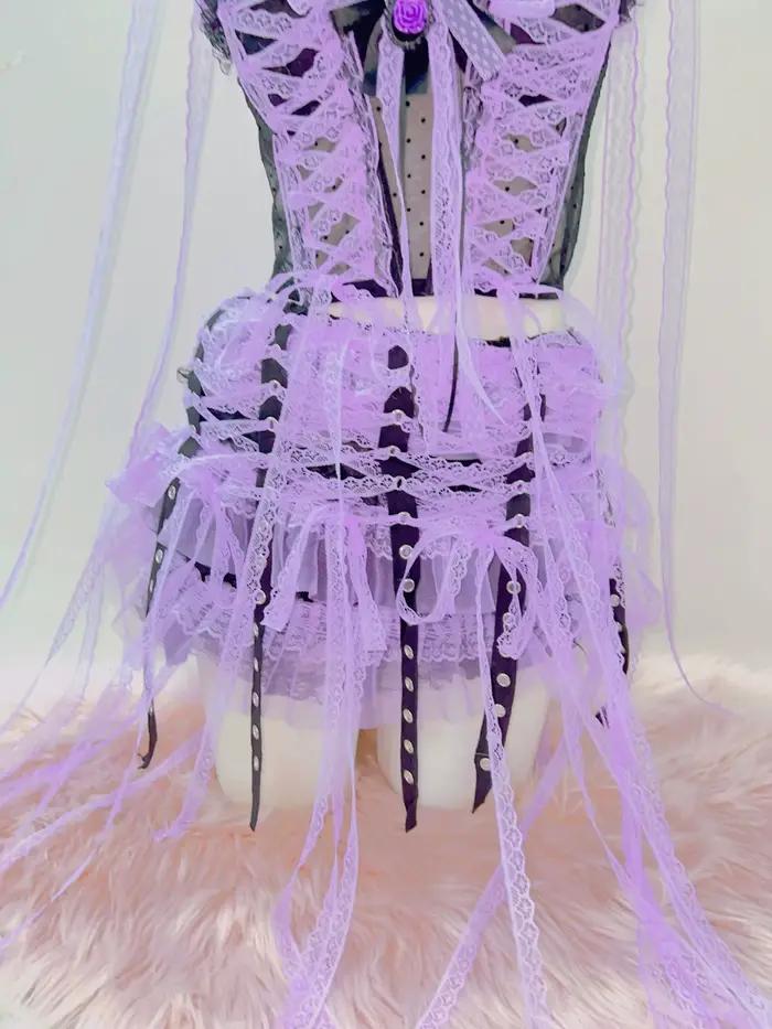 Bustier Gothique Rose à la Mode pour Fille