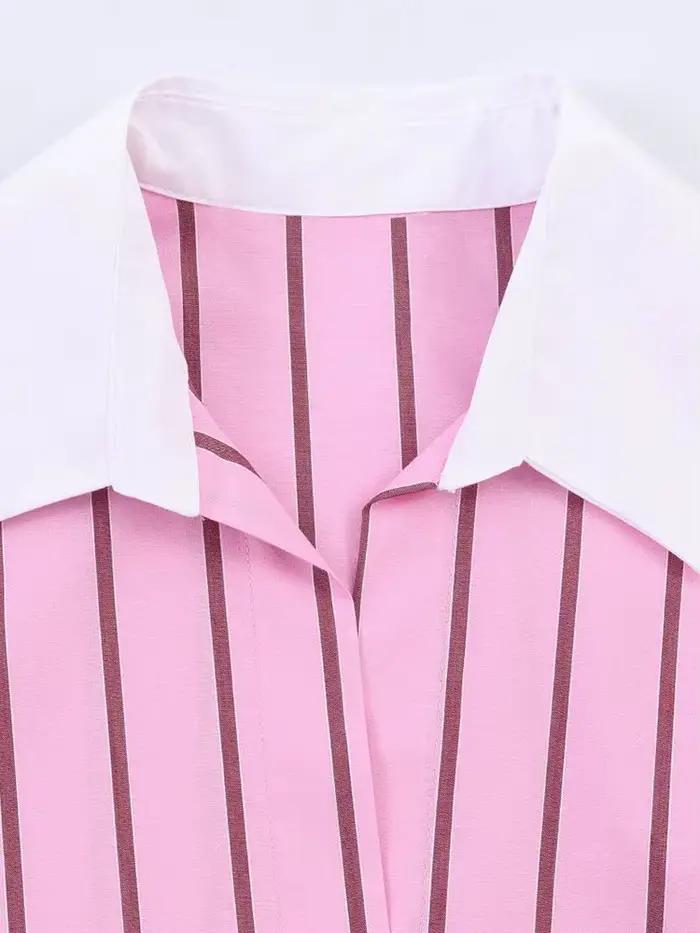 Chemise décontractée BTB.WO color block pour femmes élégante et ajustée pour soirées officielles et événements formels