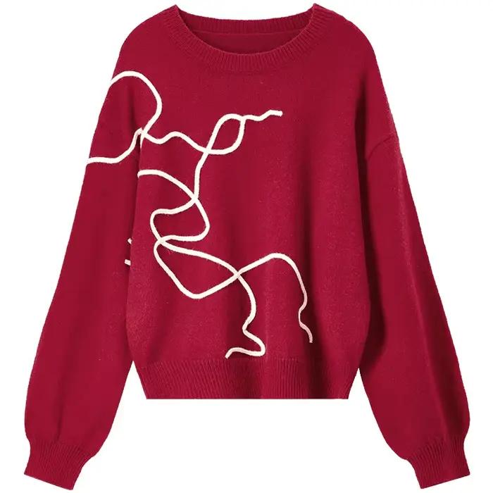 Pulls en tricot épissés SENTUBILA pour femmes