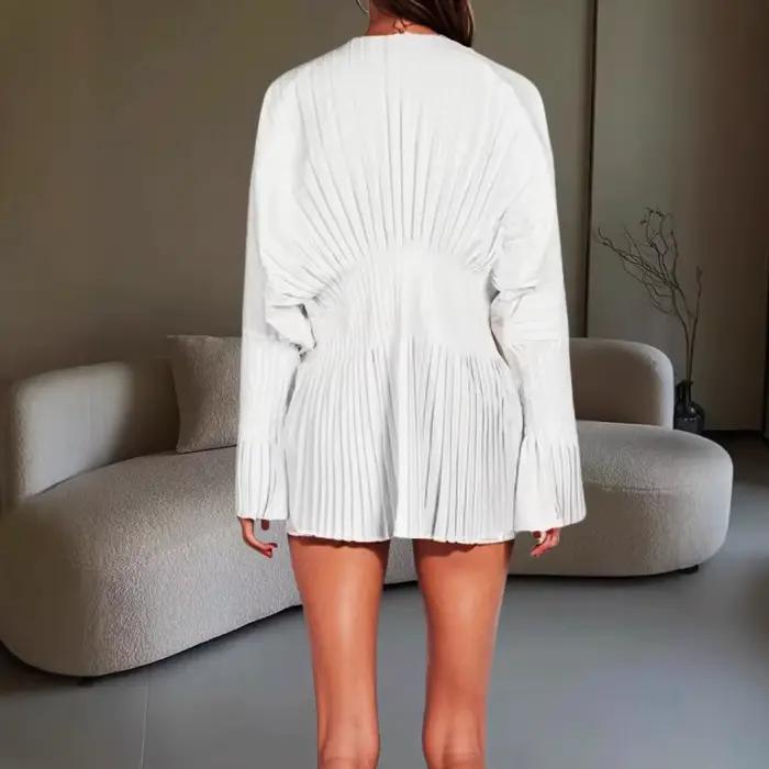 Chemise blanche avec taille plissée