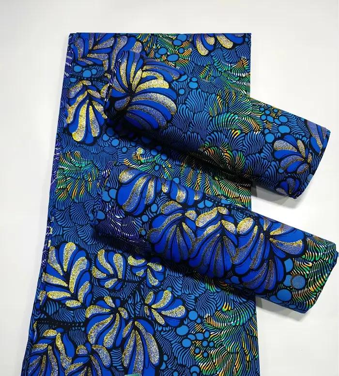 Nouveau tissu africain Grand cire paillettes