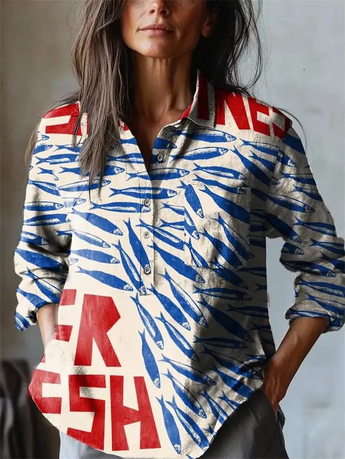 Chemise à manches longues pour femmes