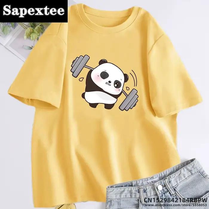 T-shirt drôle pour femmes en modal, motifs d'animation, surdimensionné, décontracté, col rond, adapté aux entraînements et sorties entre amis