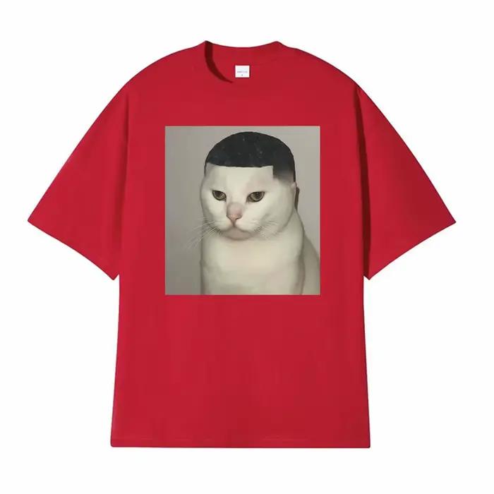 T-shirt amusant avec imprimé « Crazy Cat » – Un haut décontracté au style élégant