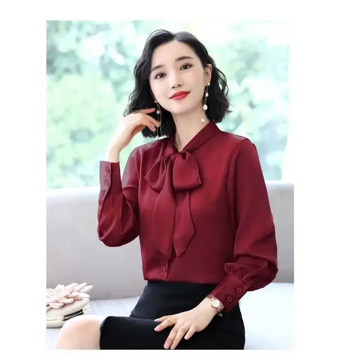 Chemise élégante unie en soie
