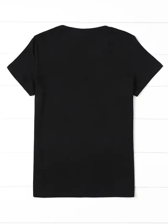 T-shirt pour femme avec motif chat kawaii et nœud