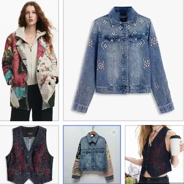 Nouveau pull tricoté asymétrique à col rond imprimé espagnol pour une commande originale d'exportation