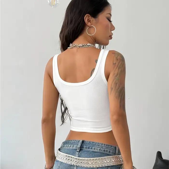 Haut dos nu élégant pour femme style débardeur à col halter et décolleté finement ciselé pour femmes occasions spéciales printemps été