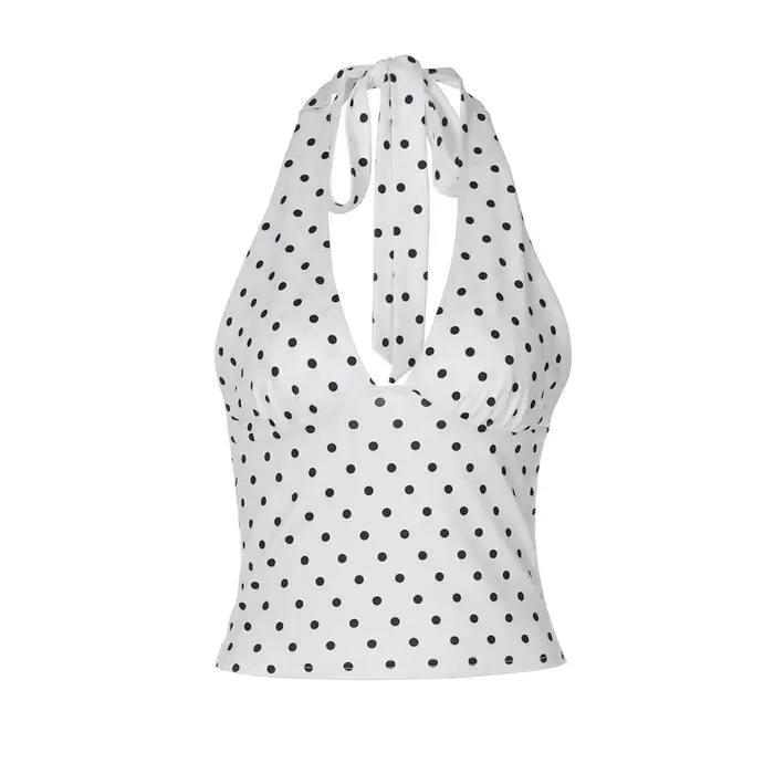 Crop Top à pois pour femme