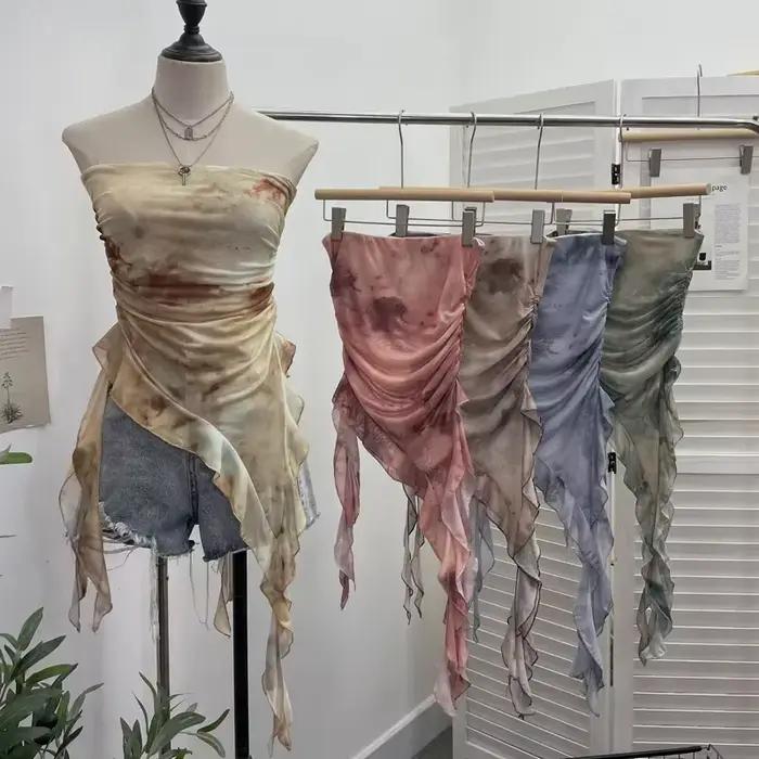 Queue de poisson froncée à volants pour femmes