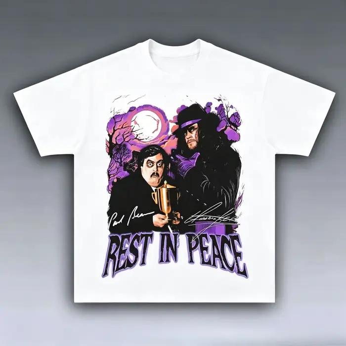 T-shirt graphique « Rest in Peace » The Undertaker & Paul Bearer pour hommes et femmes
