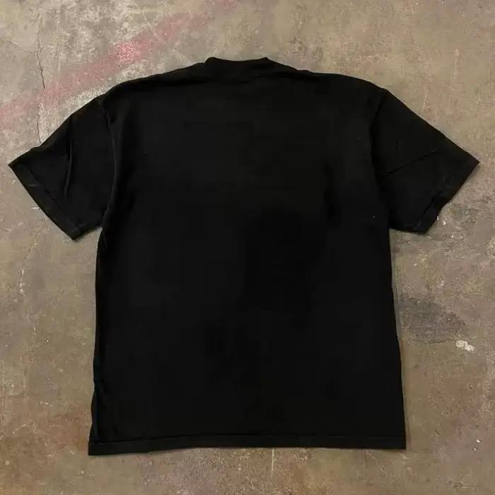 2025 Nouvelle tendance streetwear imprimé col rond manches courtes lâche top pour hommes et femmes