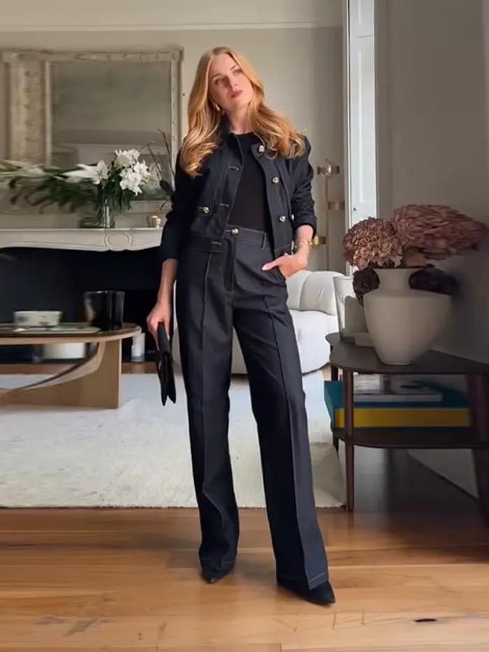 Ensemble manteau et pantalon Chic pour femmes