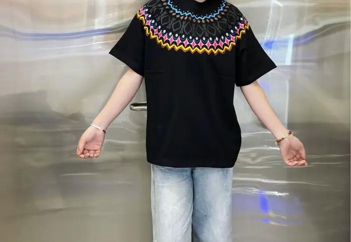 T-shirt ample à manches courtes pour femme