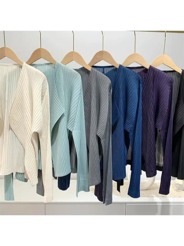 Miyake 2025 printemps haut plié pour les femmes