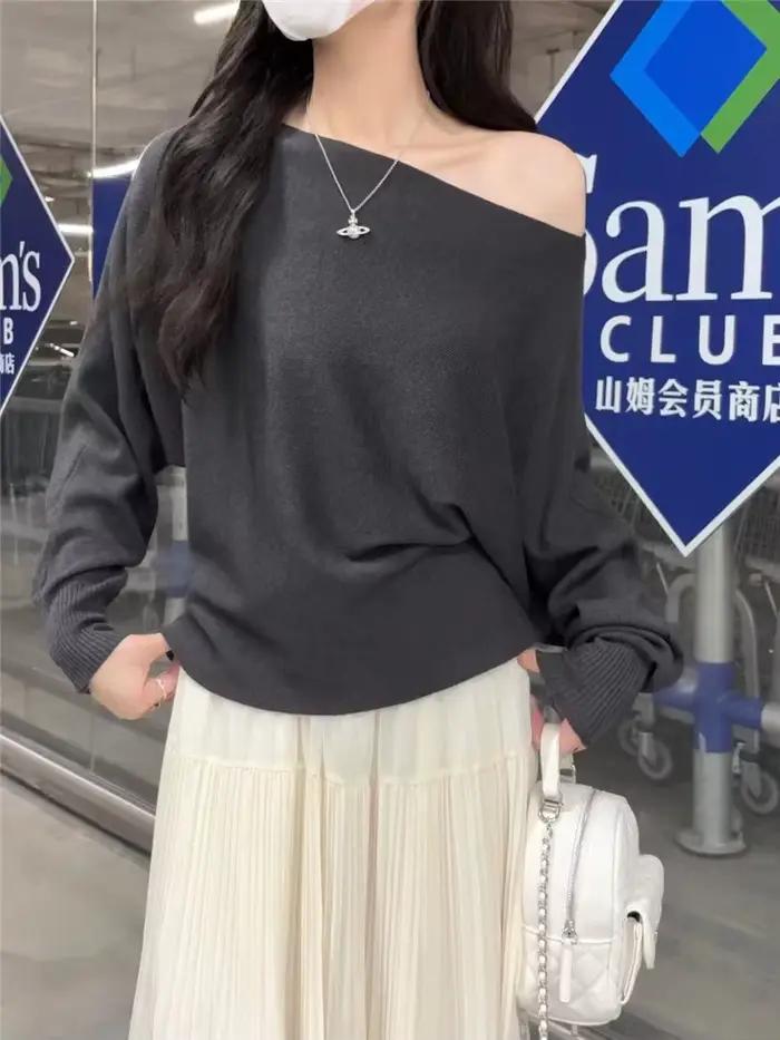 Pull Sexy à épaules dénudées pour femmes
