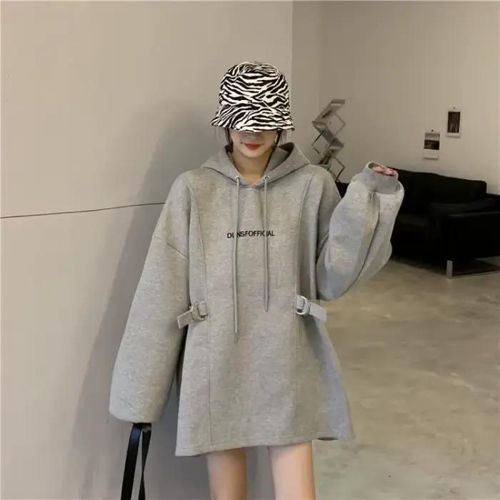 Sweat-shirt à capuche en molleton pour femme