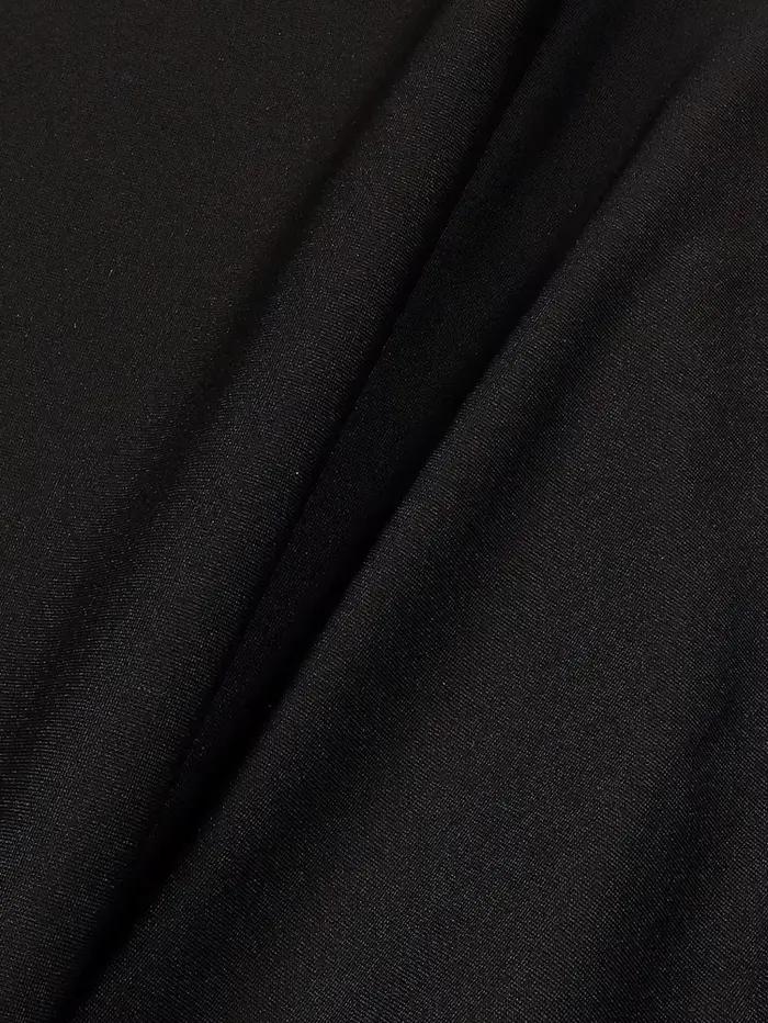 2025 été nouveaux hauts pour femmes évasé à manches longues col roulé couleur noir Polyester imprimé motif Explosion