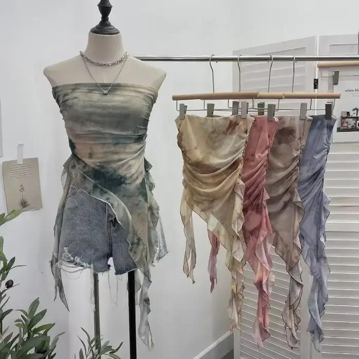 Queue de poisson froncée à volants pour femmes