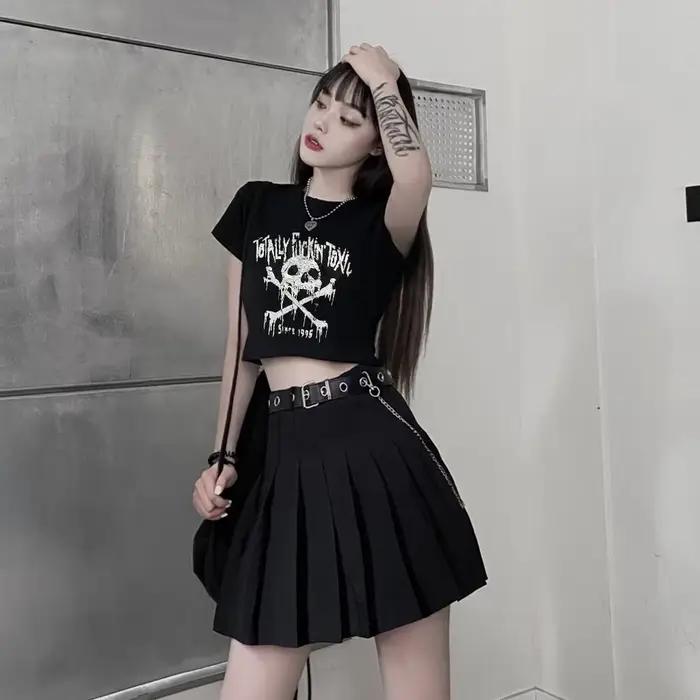 T-shirt court à la mode pour femmes et filles