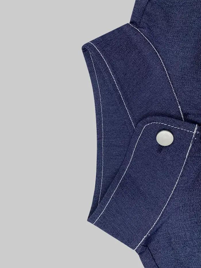 Chemises en Denim doux bleu pour femmes