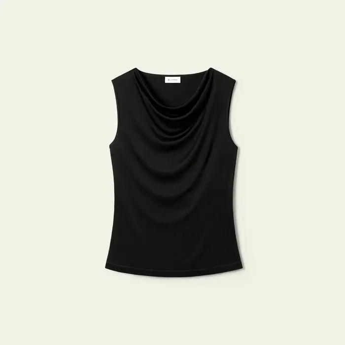 LILYSILK Haut Baisc sans manches en jersey de soie pour femme