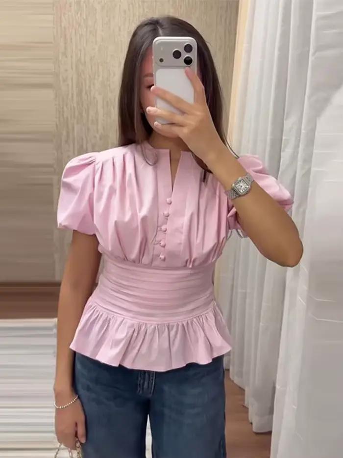 Chemisier femme en dentelle patchwork