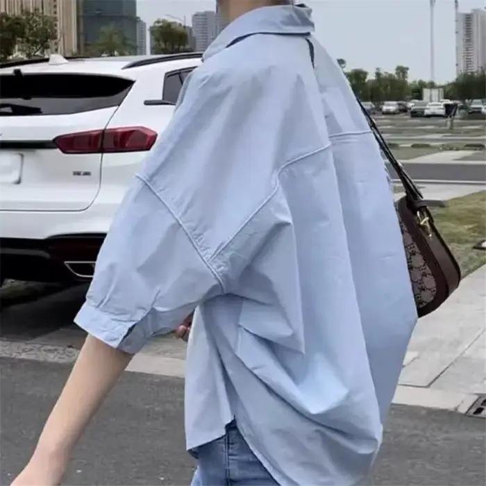 Chemise d'été à manches mi-longues pour femmes