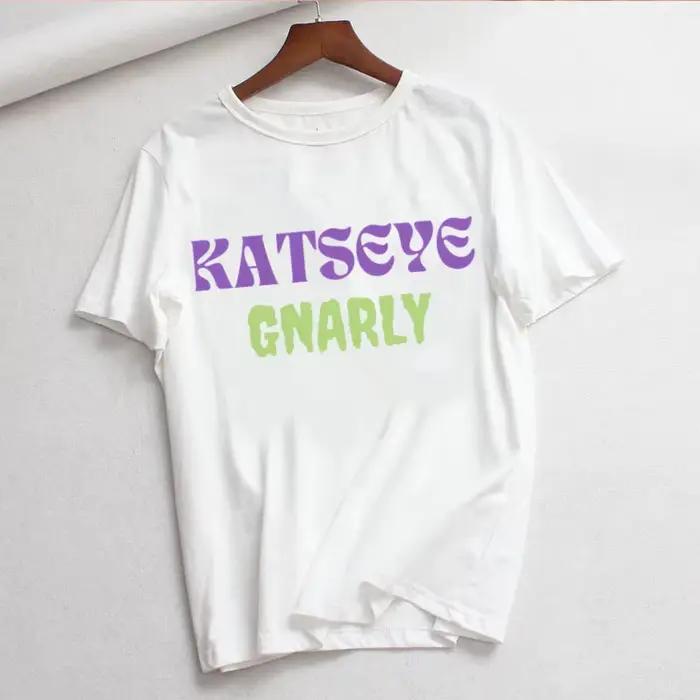 T-shirt Gnarly pour femmes été à manches courtes mode impression dessin animé confortable et durable pour occassions estivales et cadeaux personnalisés