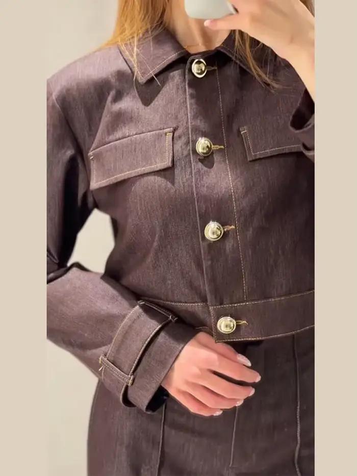 Ensemble manteau et pantalon Chic pour femmes