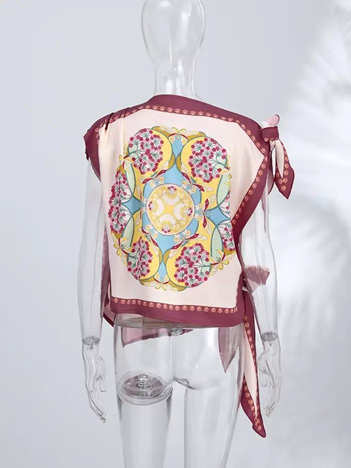 Nouveau débardeur ample à imprimé floral pour femme