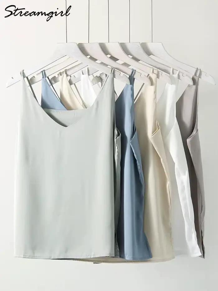 Streamgirl-Camisole en satin pour femmes