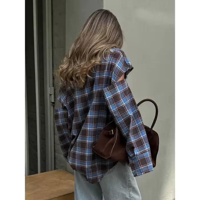 Chemise à carreaux américaine High Street Printemps 2026 pour femme