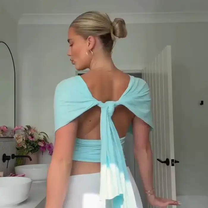 Nouveaux hauts d'été 2026 pour femmes : Débardeur sexy à col en V