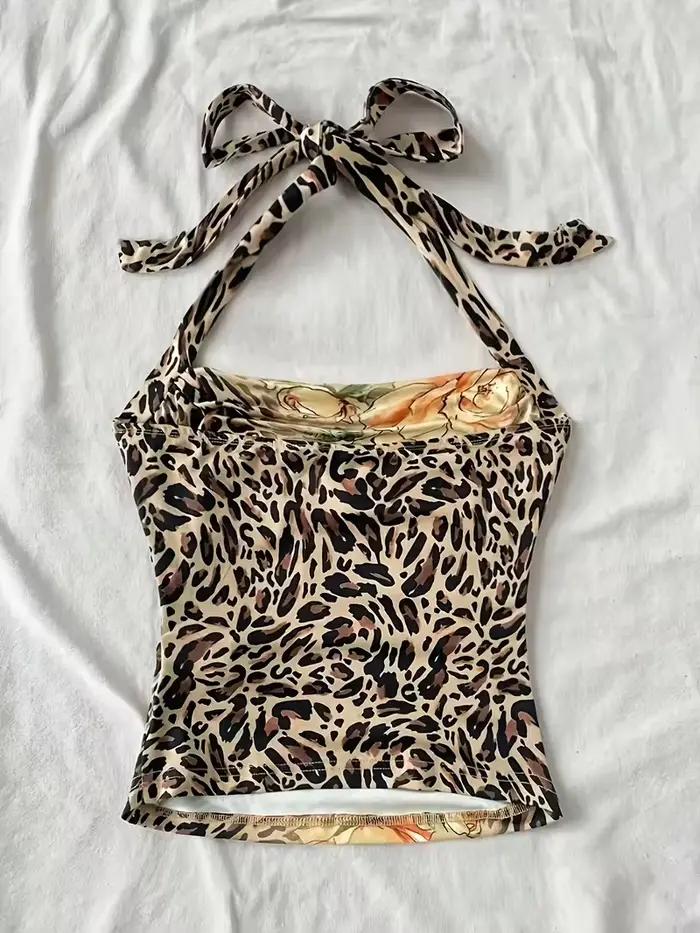 Haut court pour femme, col demi-haut