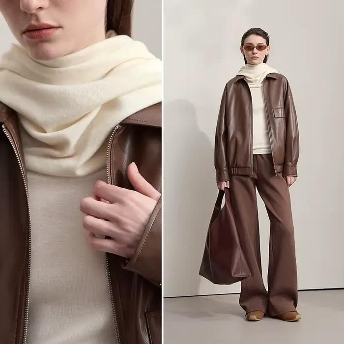 AMII femmes pull 2025 automne nouveau noël minimaliste mince haut tricoté